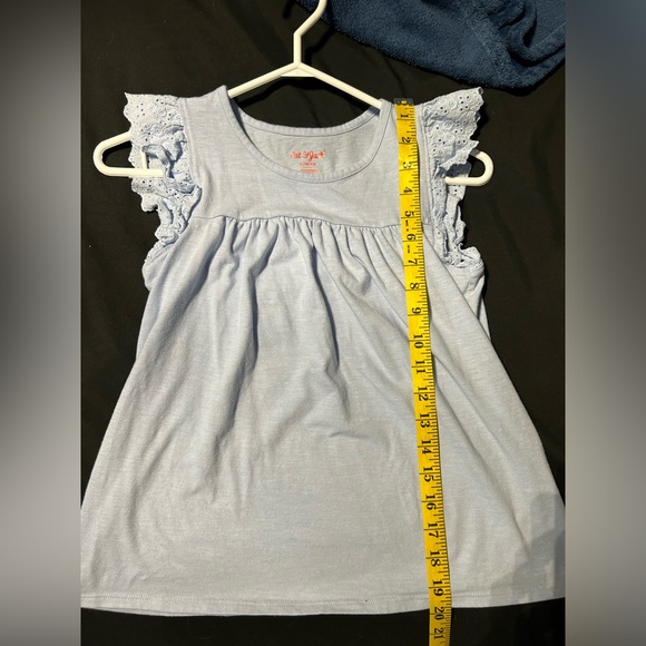 Cat & Jack children’s tee shirt size L (10-12). Light blue. A-line style. Girl - Picture 4 of 5